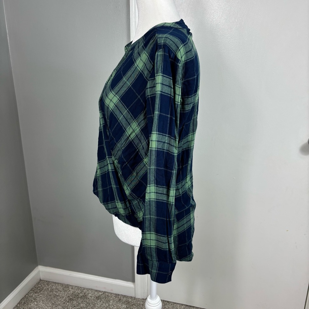 Splendid Plaid Wrap Blouse Size S - Picture 5 of 7